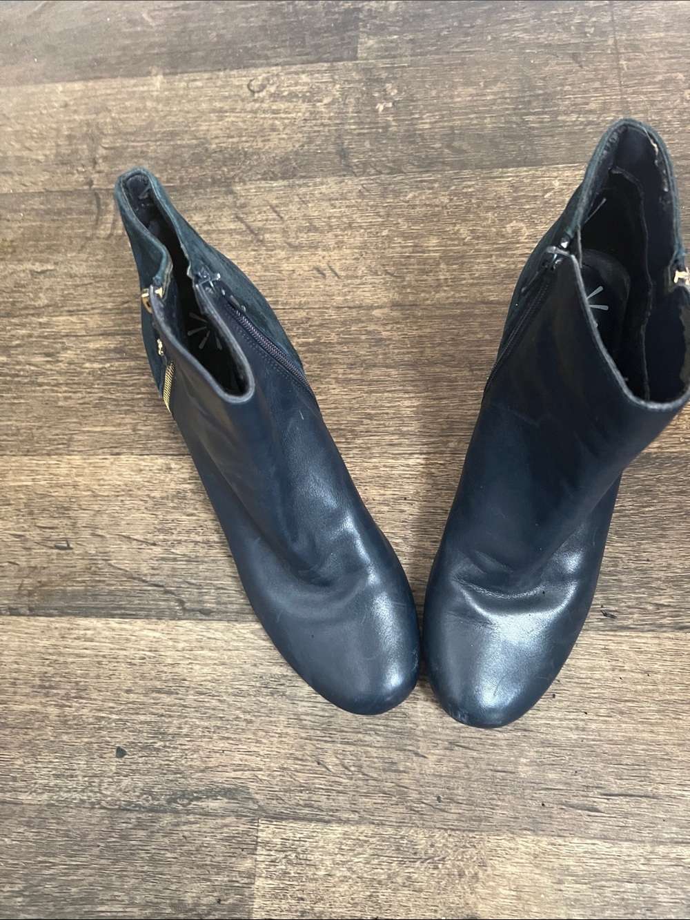 Navy Women's Ankle Boots - Classic Zip Booties
Suede and leather
Isaac Mizahi